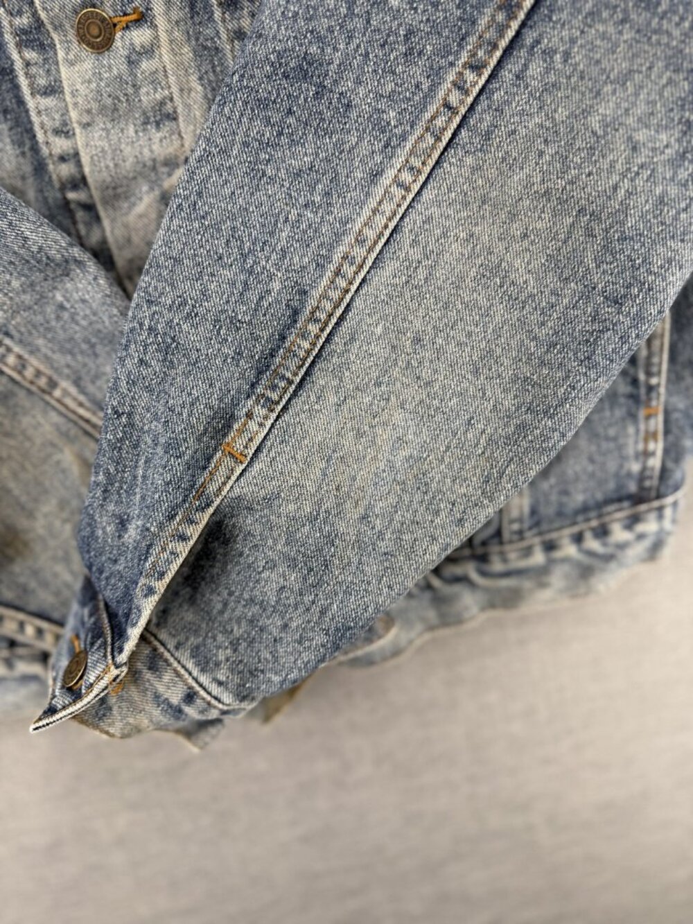 Vtg 90s Levis Blue Denim Jean Trucker Jacket Type 3 Mens L 70598 4891 Y2K - Picture 6 of 9